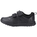 Hush Puppies Spencer Junior Chaussures Noires Pour Garçons En Cuir.