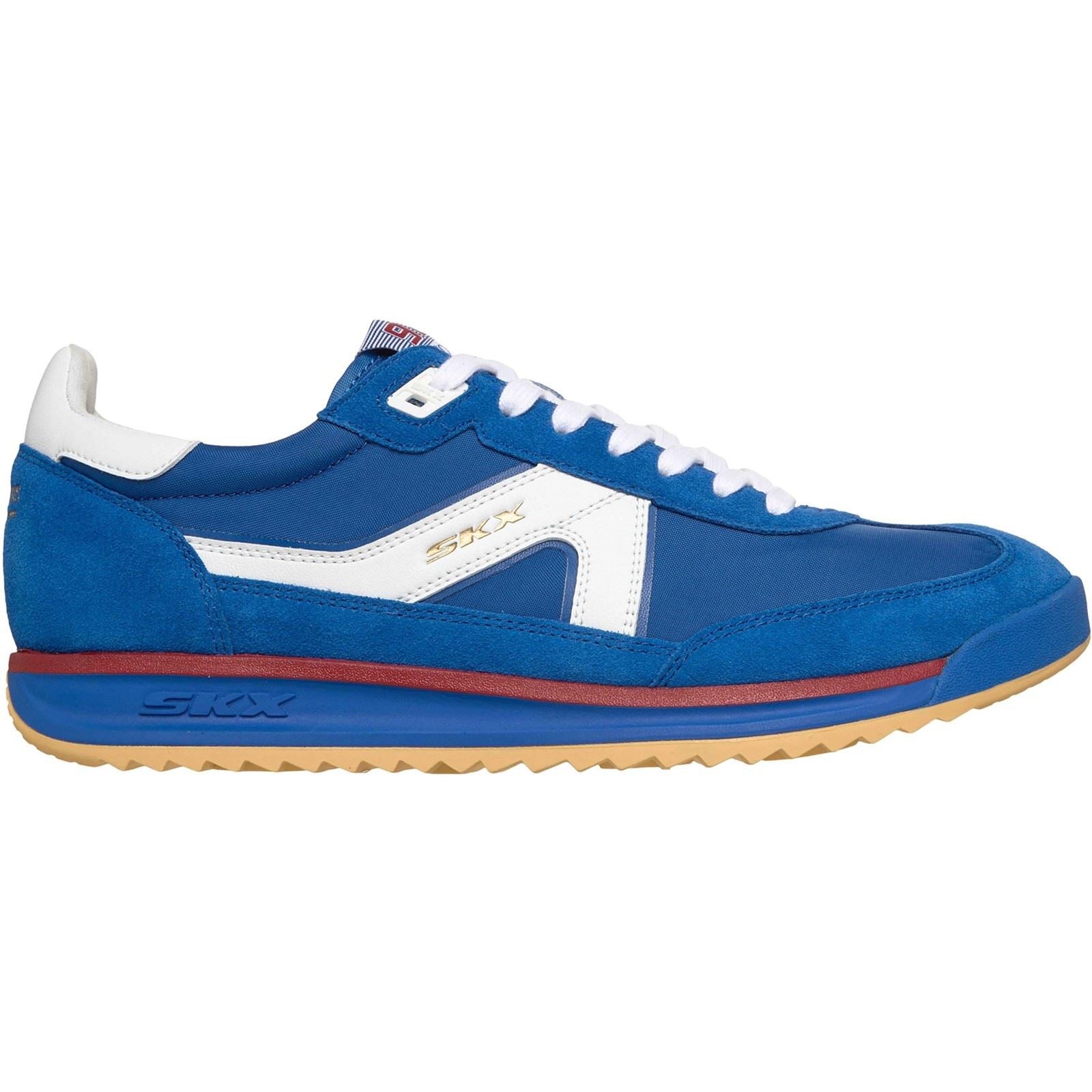 Skechers SKX 92 Spective Baskets En Cuir Pour Hommes Bleues/Multicolores