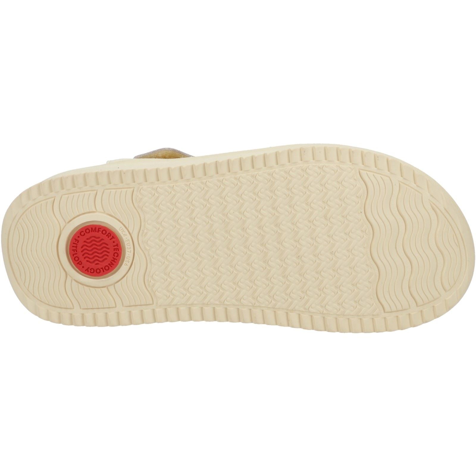 Fitflop Surff Back Strap Sandales Larges Mellow Yellow Pour Femmes En Polyester/Cuir