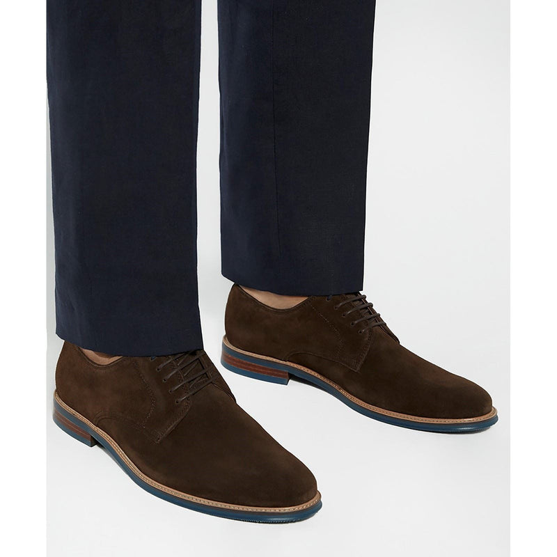 Dune Stanley Chaussures En Cuir Marron À Lacets Pour Homme