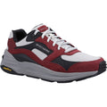 Skechers Global Jogger Baskets En Cuir Bordeaux Pour Hommes