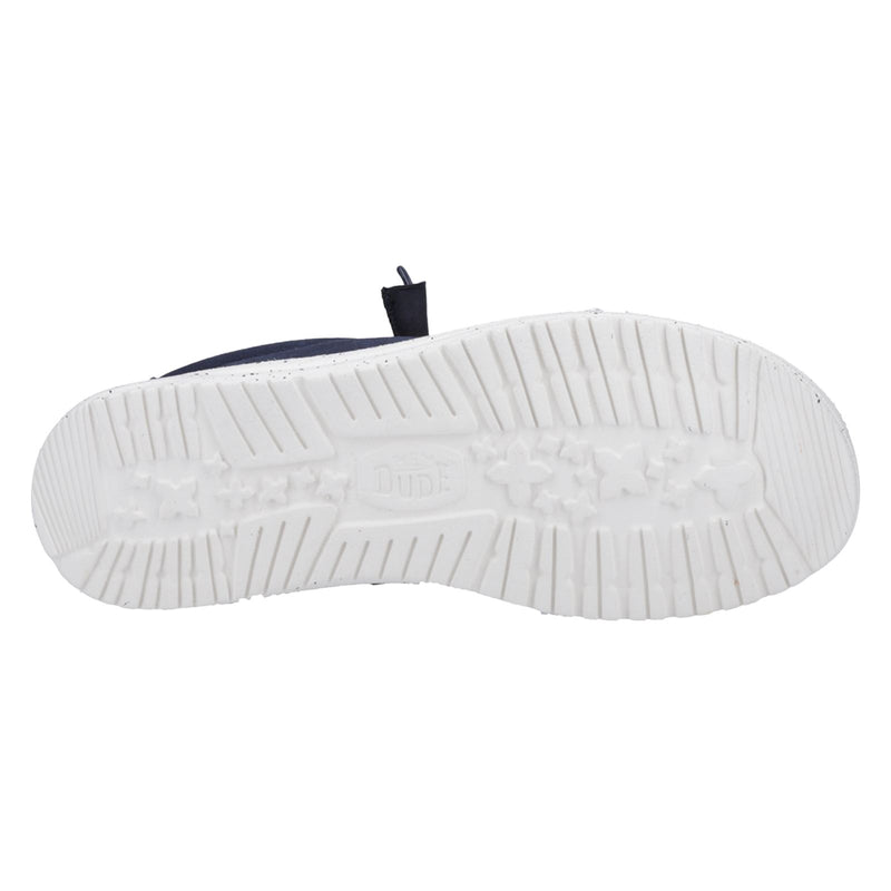 HEYDUDE Wally Canvas Chaussures Bateau En Coton 100% Pour Hommes, Couleur Marine