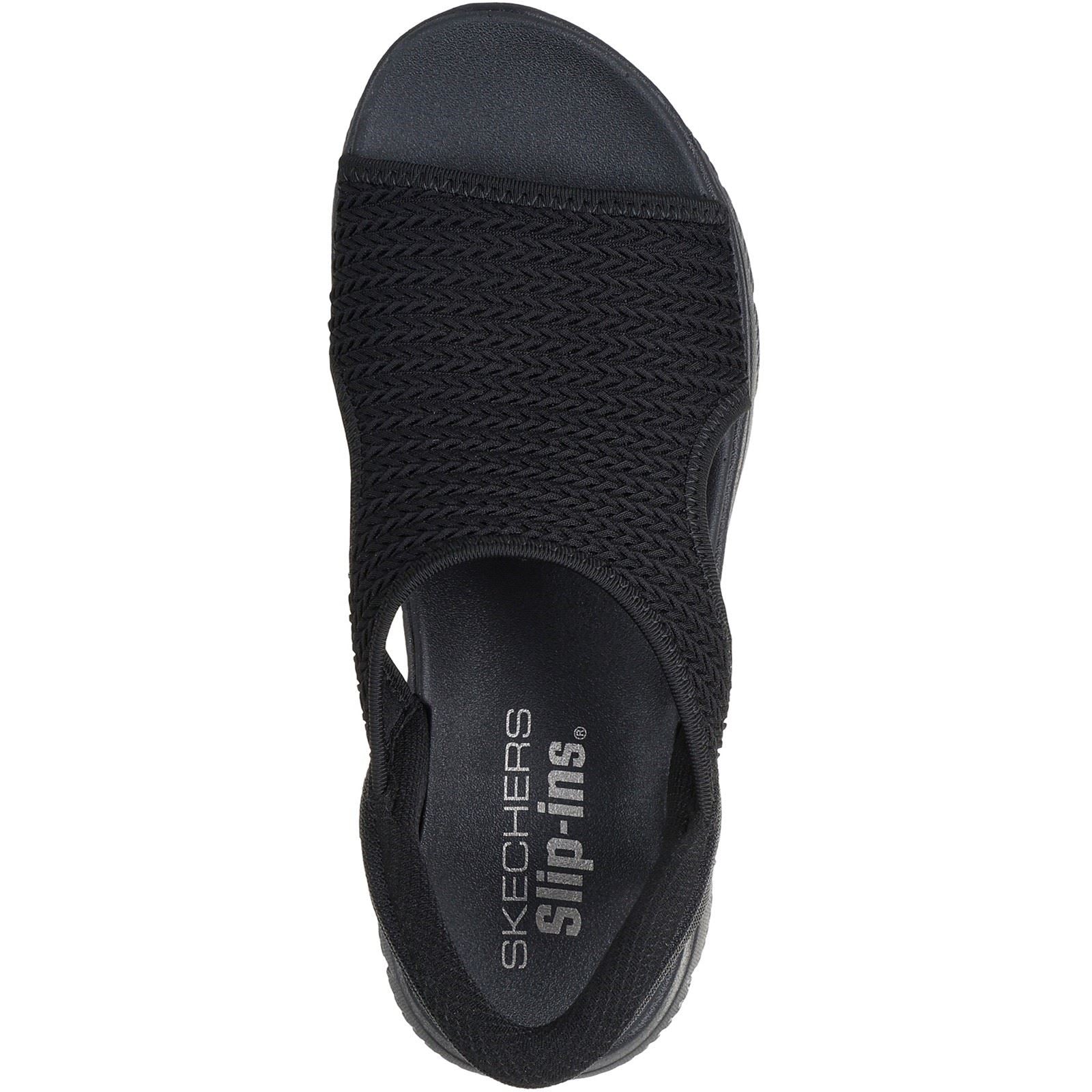 Skechers Summits Sweetly Evolved Sandales Noires Pour Femme En Textile