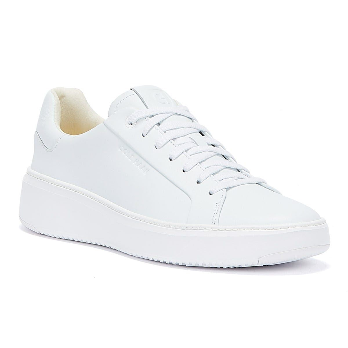 Cole Haan Grandprø Topspin Baskets Blanches En Cuir Pour Hommes