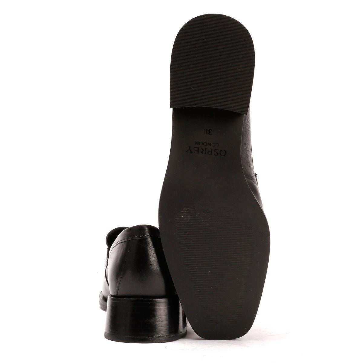 Osprey London The Islington Mocassins En Cuir Pour Femmes Noirs