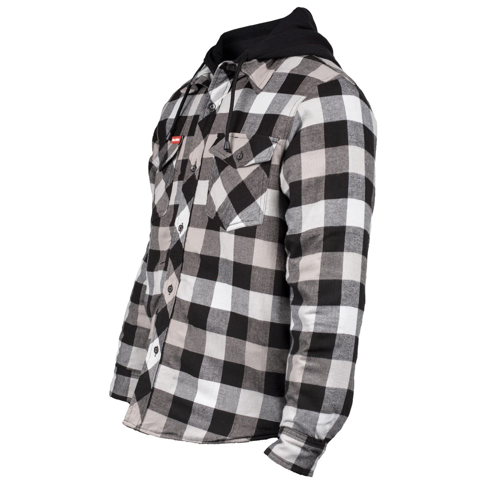 Hard Yakka Quilted Flannel Shacket Veste Chemise Grise Pour Homme