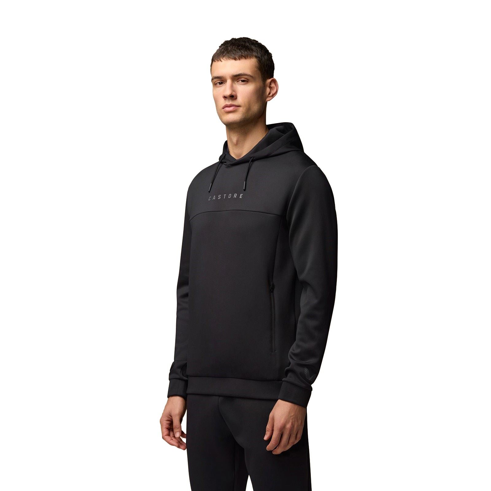 Castore Scuba Hoody Sweatshirts À Capuche Noirs En Polyester Pour Hommes