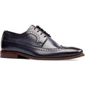 Base London Havisham Chaussures Derby En Cuir Pour Hommes En Bleu Marine