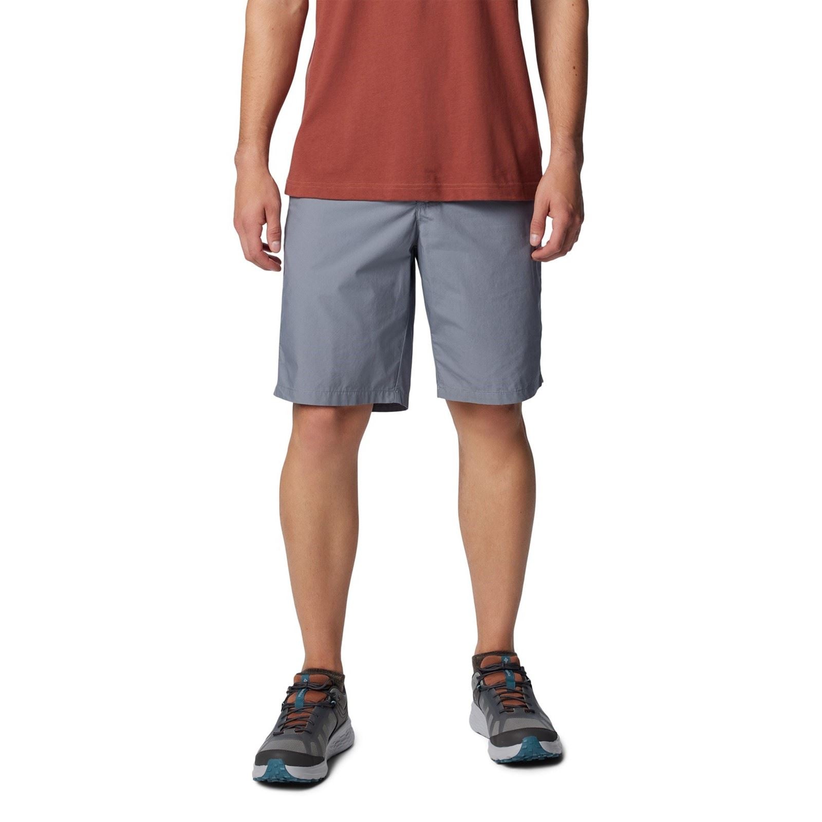 Columbia Washed Out Shorts En Coton Pour Hommes Gris Jusqu'aux Genoux