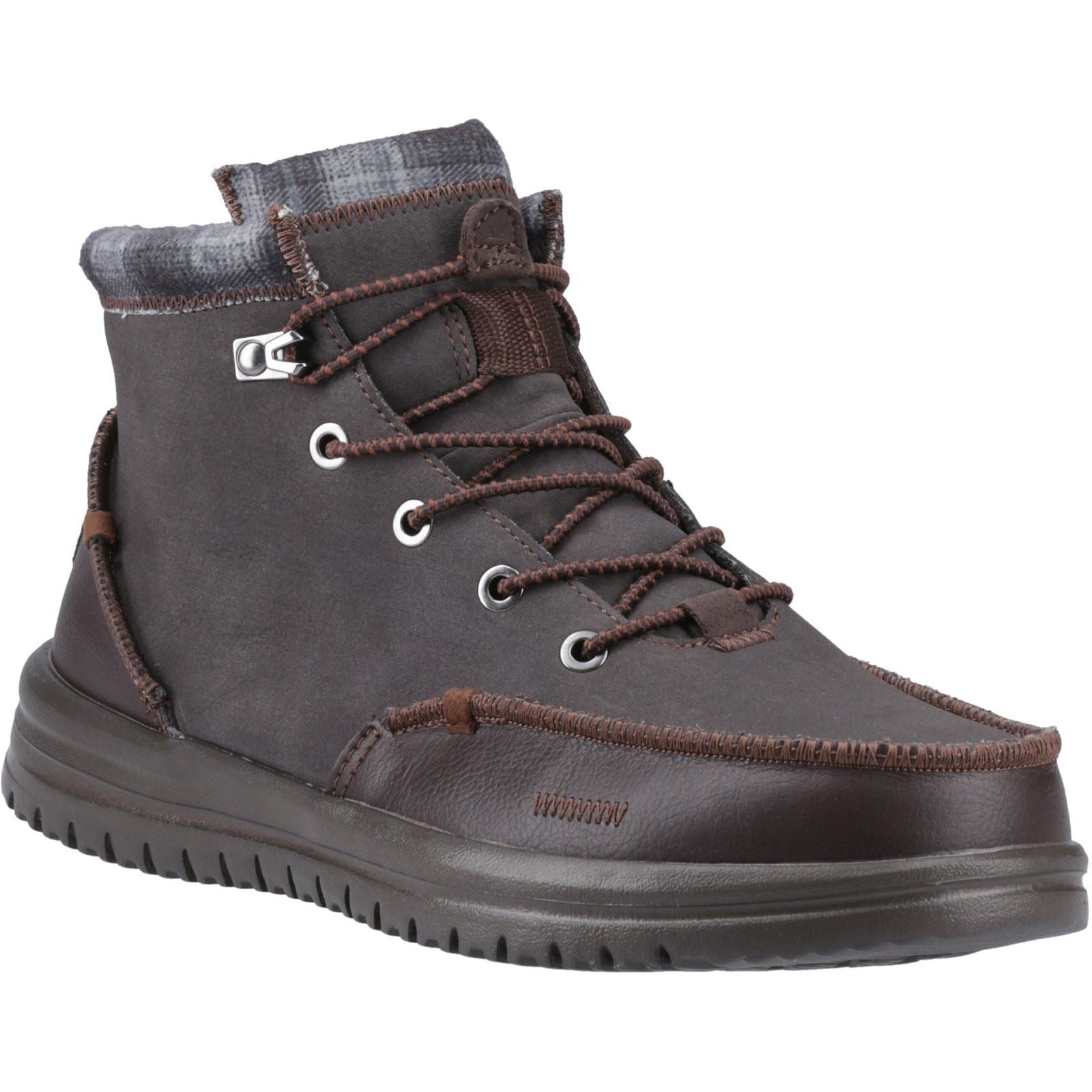 HEYDUDE Bradley Classic Bottes En Cuir Pour Hommes Marron
