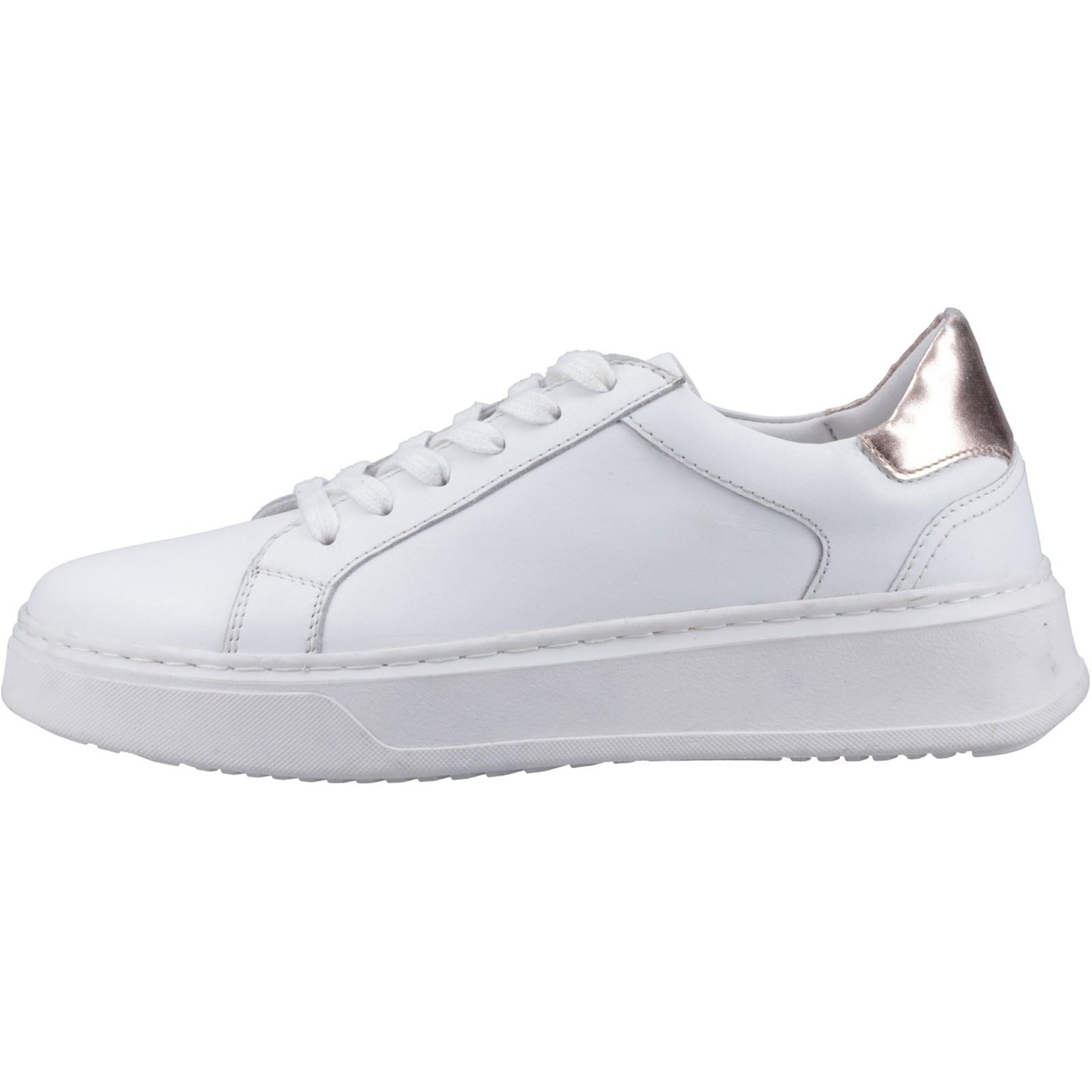 Hush Puppies Camille Baskets Blanches En Cuir Pour Femmes
