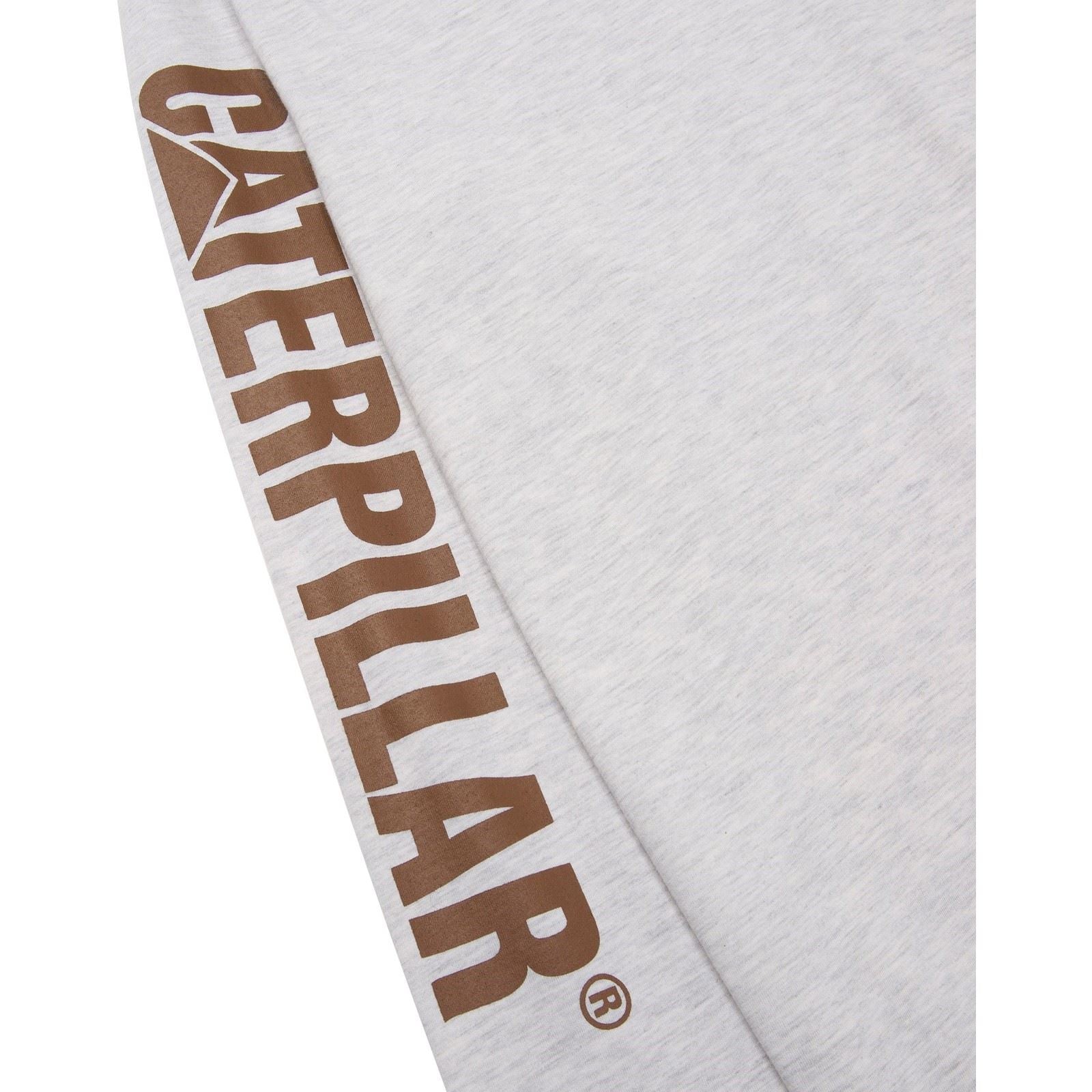 Caterpillar Trademark Banner Long Sleeve T-Shirt En Coton Pour Homme Crème