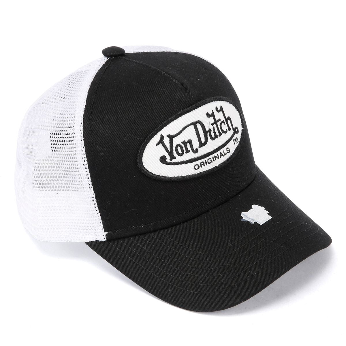Von Dutch Trucker Boston Casquettes Noires/Blanches En Coton
