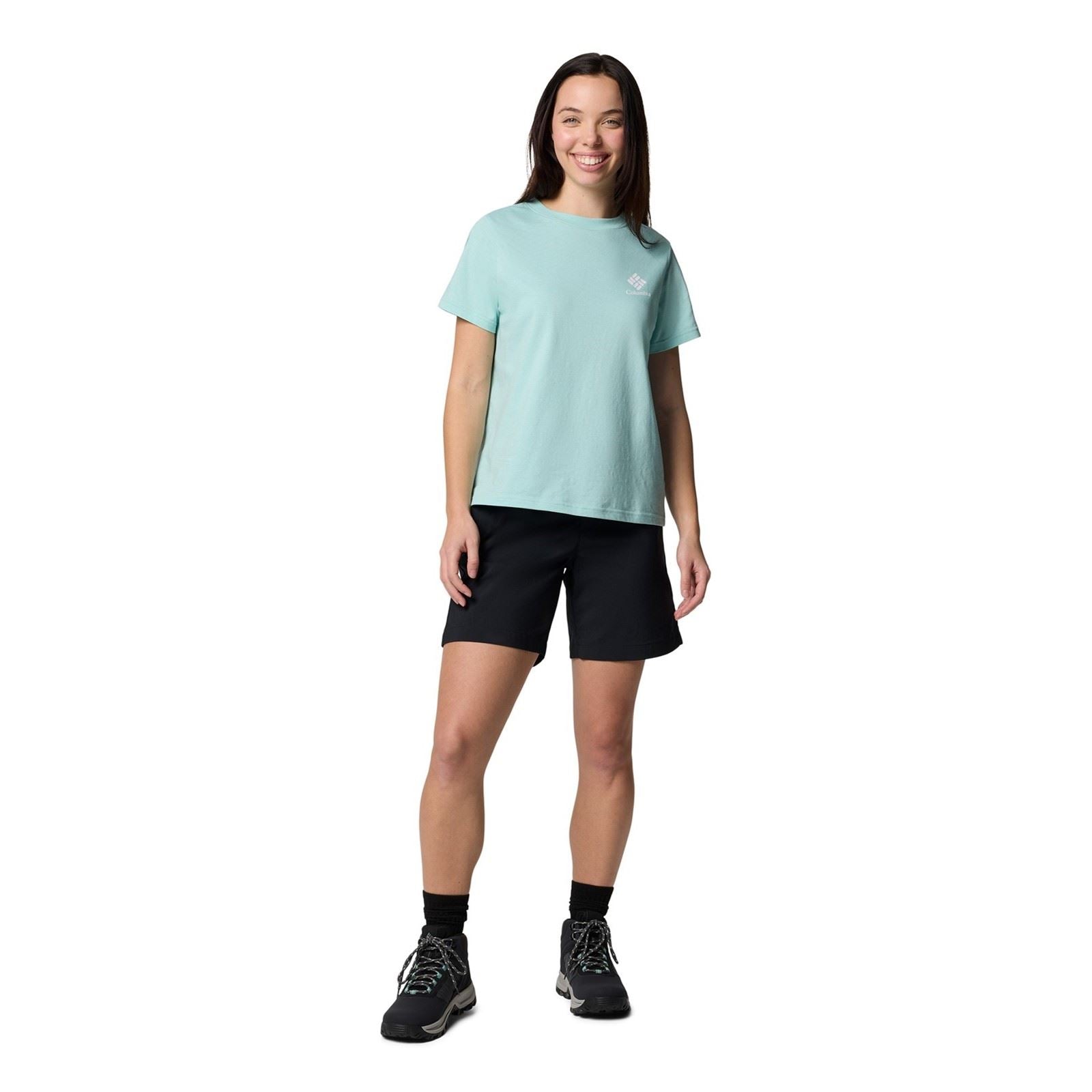 Columbia Silver Ridge Utility Shorts De Randonnée Noirs En Polyester Pour Femmes