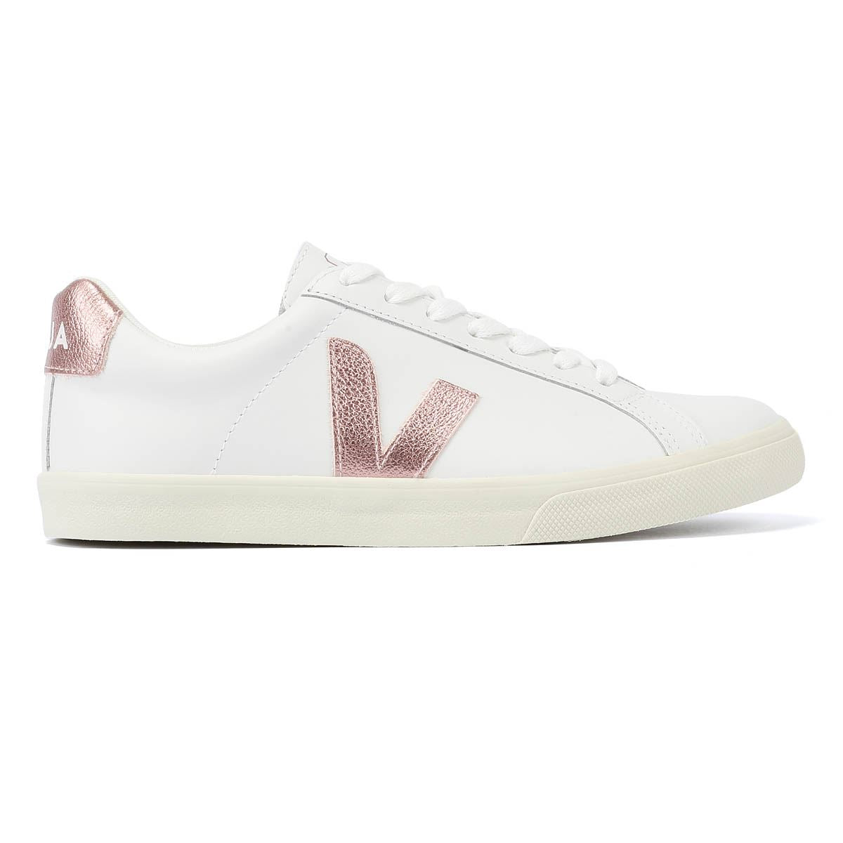 Veja Esplar Baskets Pour Femmes En Cuir Blanc/Nacre