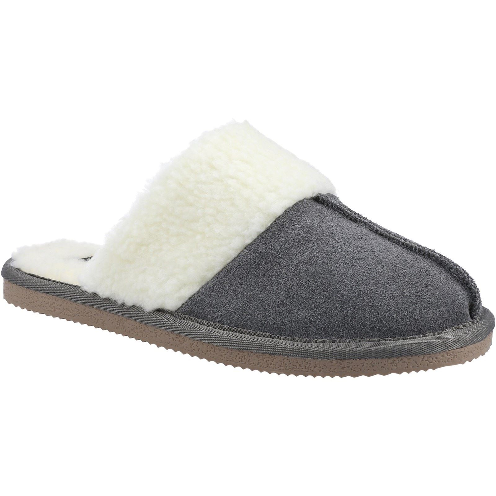 Hush Puppies Arianna Chaussons En Daim Gris Pour Femme