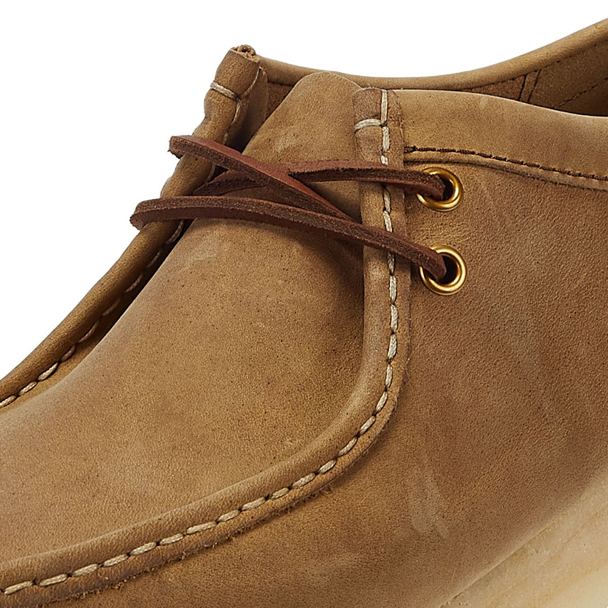 Clarks Originals Wallabee Chaussures En Cuir Marron À Lacets Pour Hommes