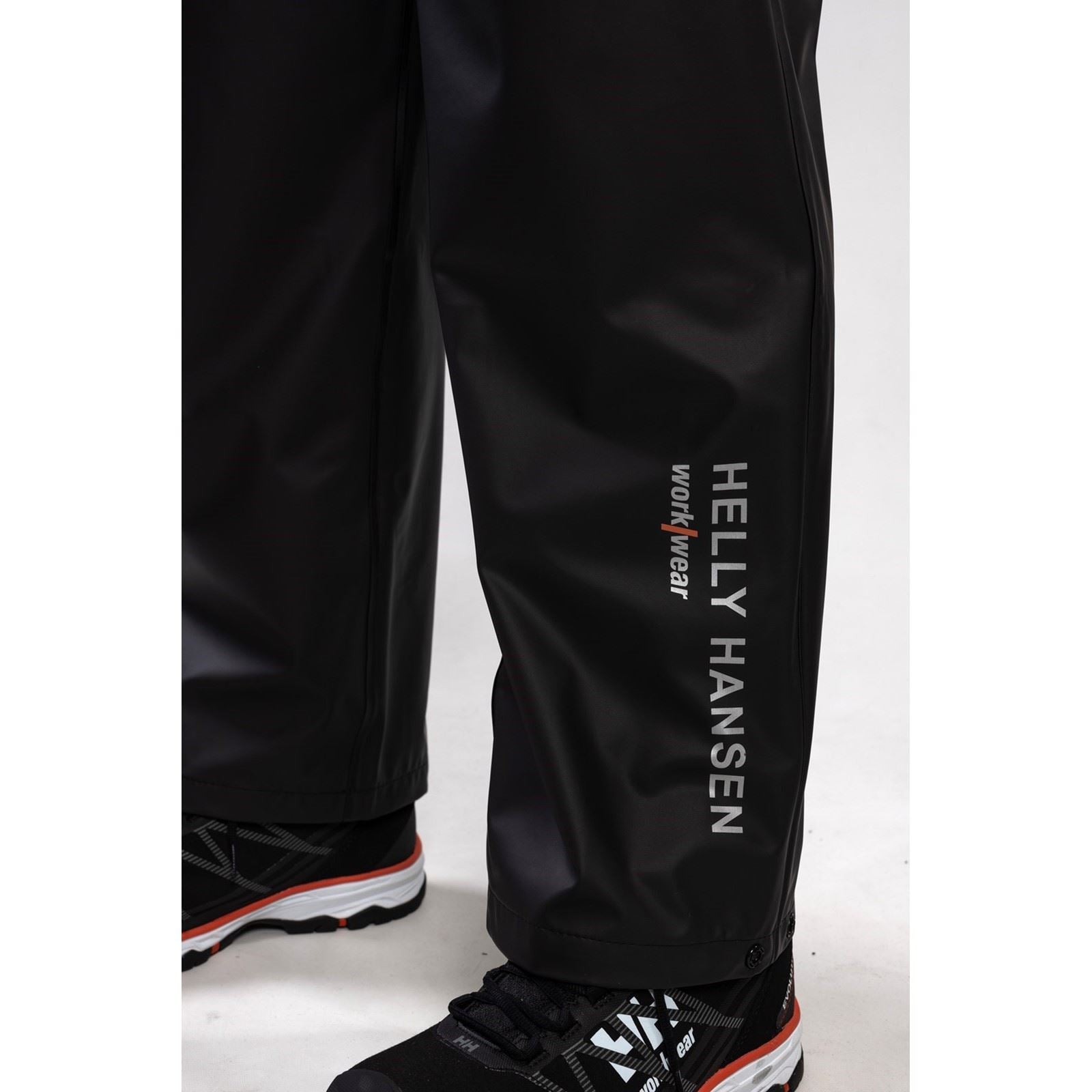 Helly Hansen Workwear Voss Pantalons De Pluie Noirs En Polyester Unisexe Pour Adultes
