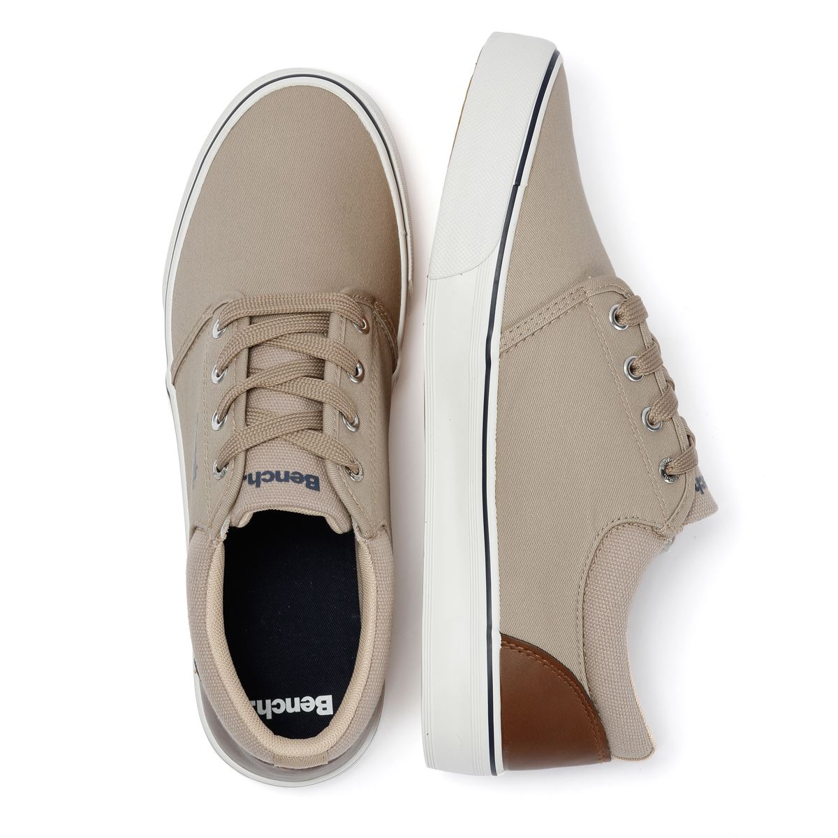 Bench Donnie Baskets Beiges En Toile Pour Hommes