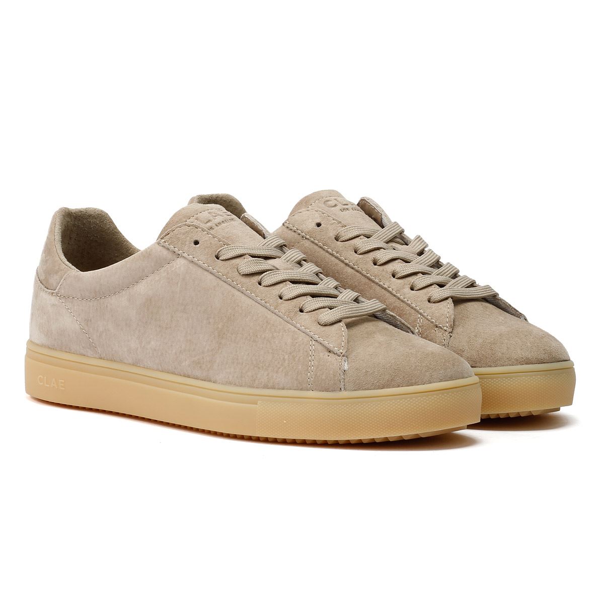 Clae Bradley Baskets Beige En Daim Pour Homme