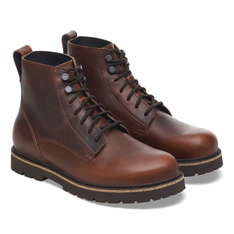 Birkenstock Highwood Lace Mid Bottes En Cuir Marron Pour Hommes