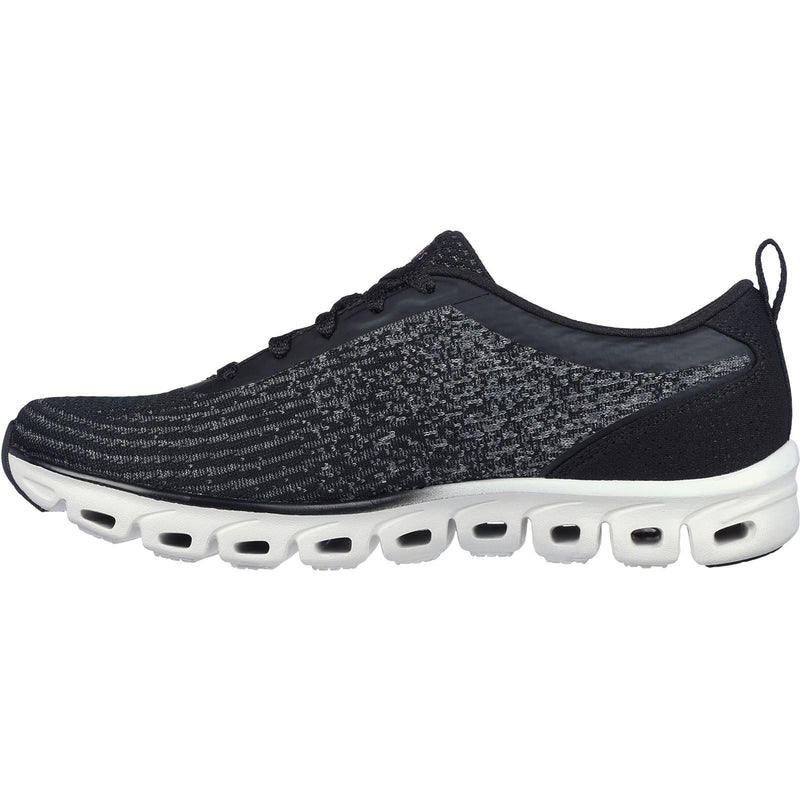 Skechers Glide-Step Head Start Sneakers Noires Pour Femmes En Textile