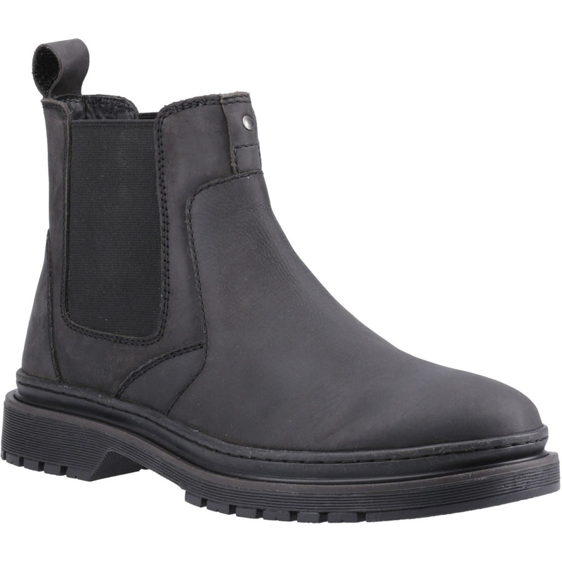 Hush Puppies Jamie Bottes En Cuir Noires Pour Hommes