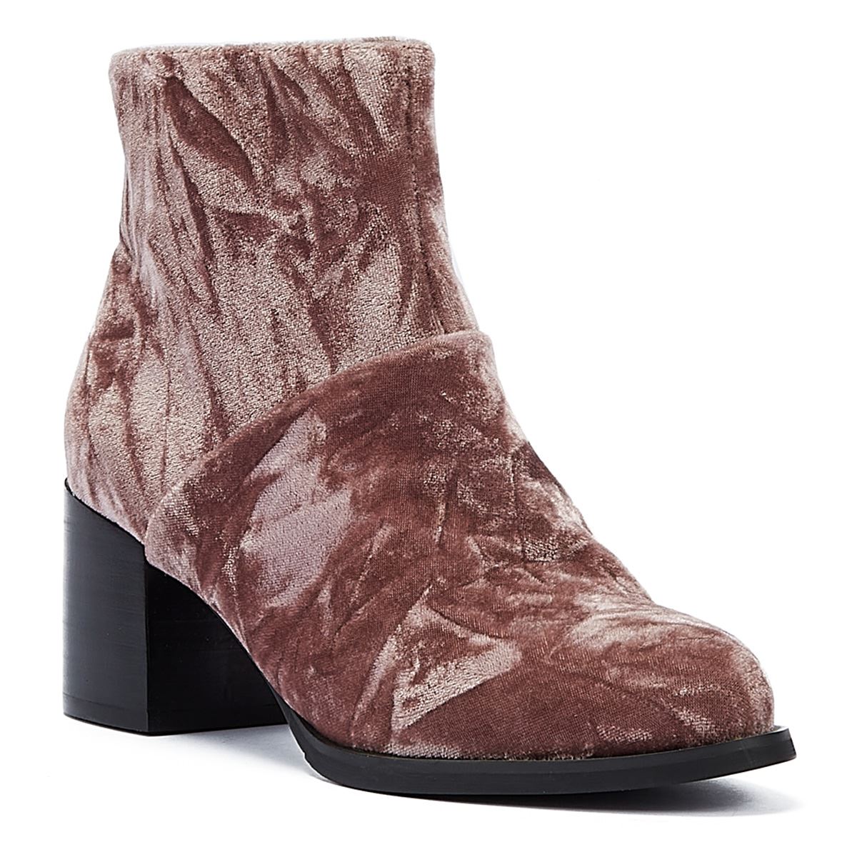 Shoe The Bear Ceci Bottes Marron Pour Femmes En Velours Profond Blush