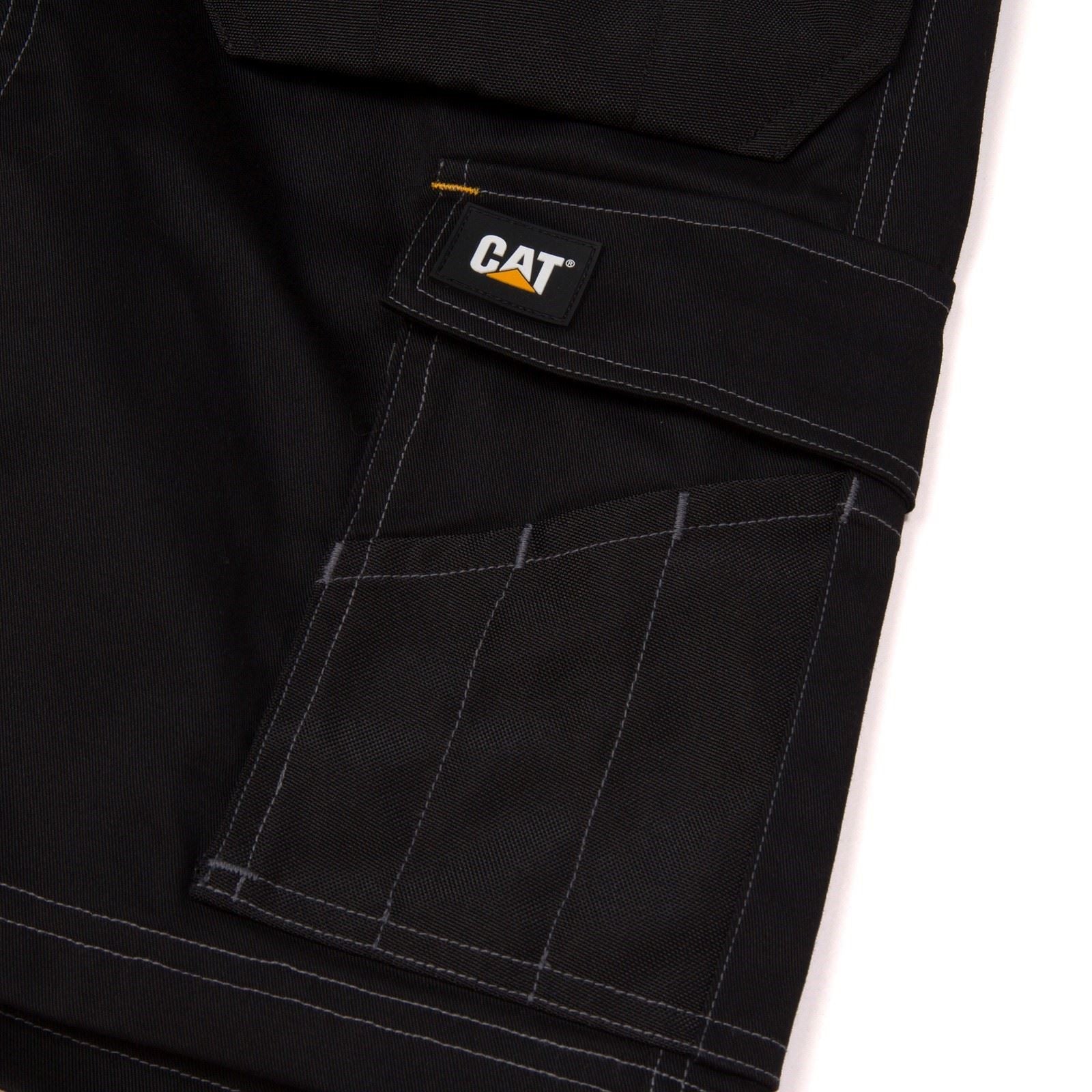 Caterpillar Essential Stretch Holster Shorts De Travail Noirs En Polyester Pour Hommes
