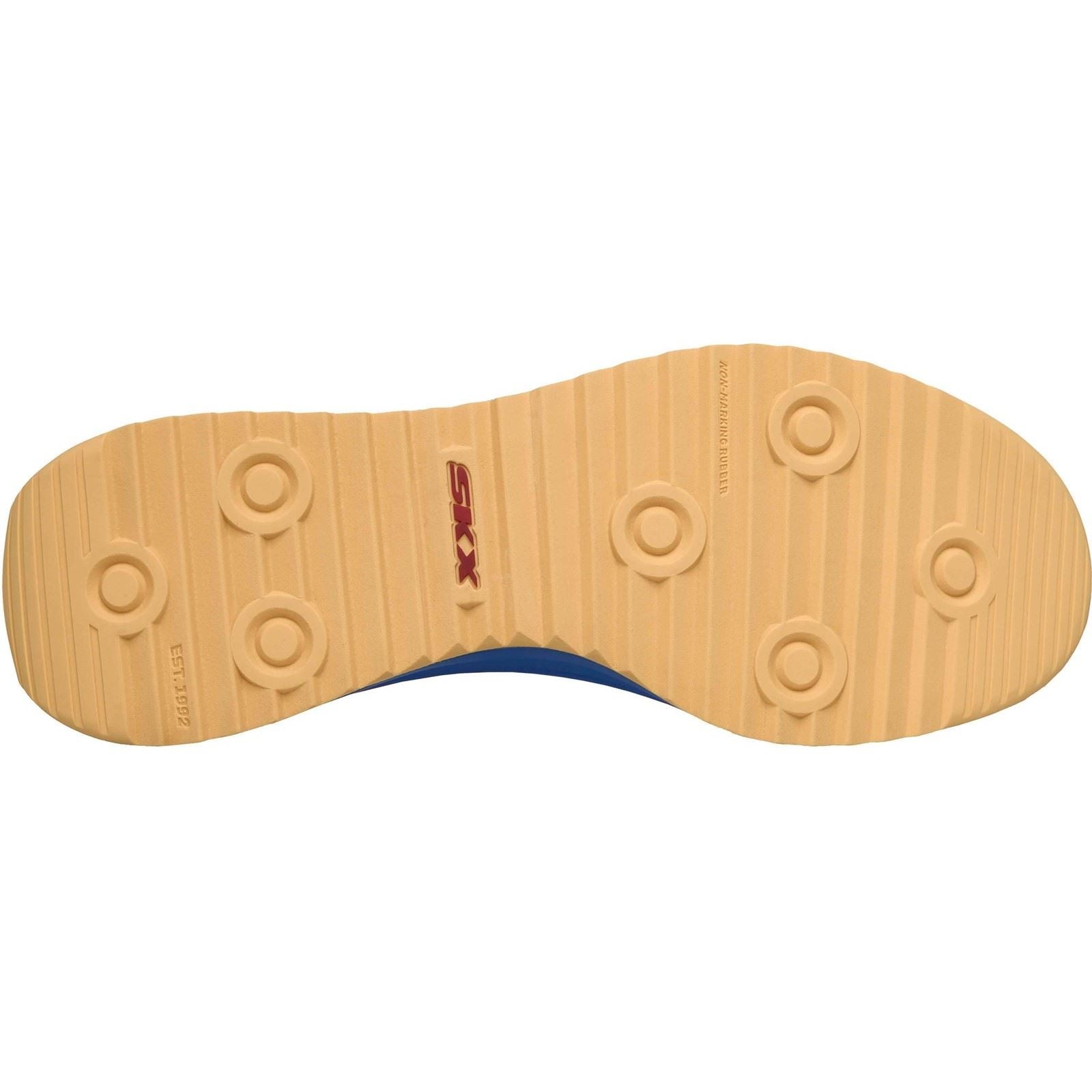 Skechers SKX 92 Spective Baskets En Cuir Pour Hommes Bleues/Multicolores