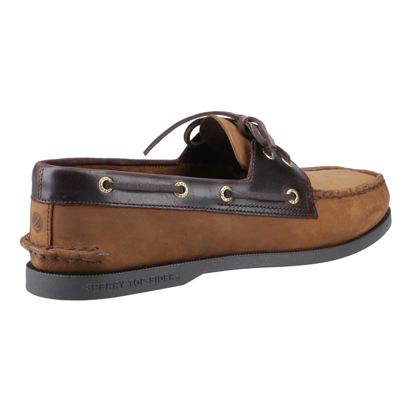 Sperry Authentic 2 Eye Chaussures Bateau Pour Hommes En Cuir Marron Assorti
