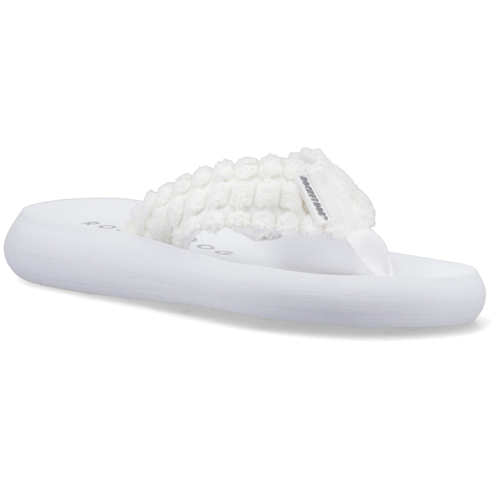 Rocket Dog Spotlight Atom Tongs Blanches En Textile Pour Femmes