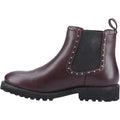 Hush Puppies Gwyneth Bottes Chelsea Plates En Cuir Prune Pour Femmes