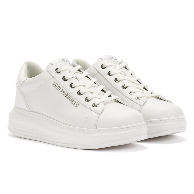 Karl Lagerfeld Kapri NFT Kounter Baskets Blanches En Cuir Pour Femmes