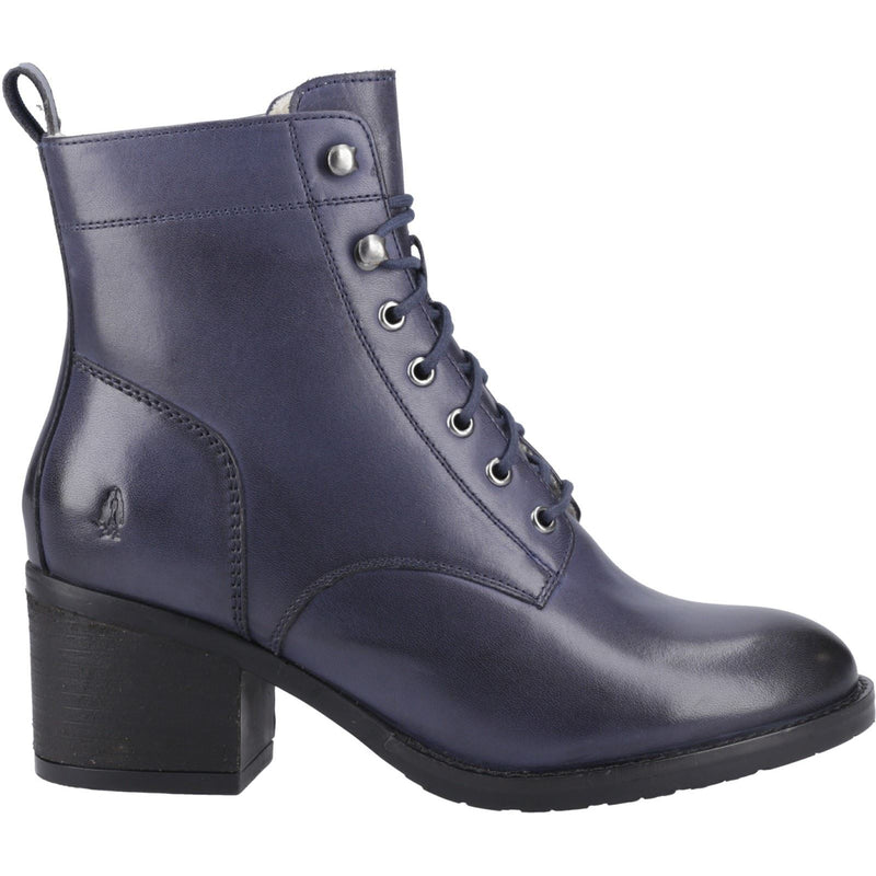 Hush Puppies Harriet Bottes À Talons En Cuir Pour Femme Couleur Marine