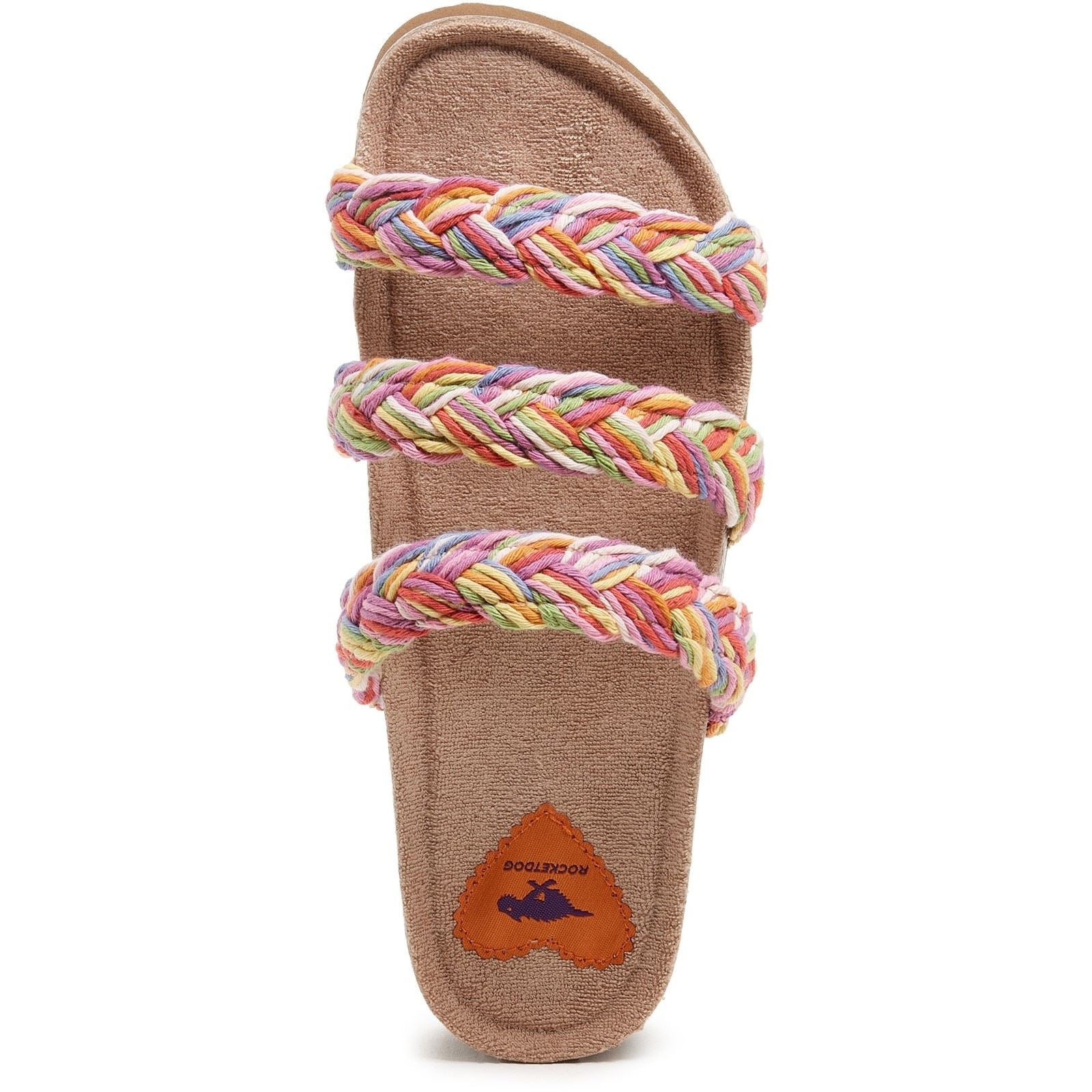 Rocket Dog Ashley String Braid Sandales Arc-En-Ciel En Coton Pour Femmes