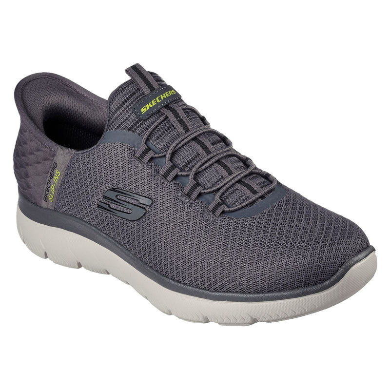 Skechers Summits High Range Baskets En Polyester Pour Hommes, Couleur Anthracite