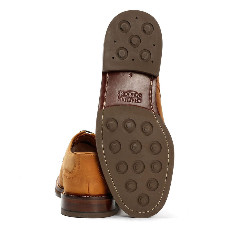 Chapman & Moore Plain Derby Country Chaussures En Cuir Pour Hommes Brunes À Lacets