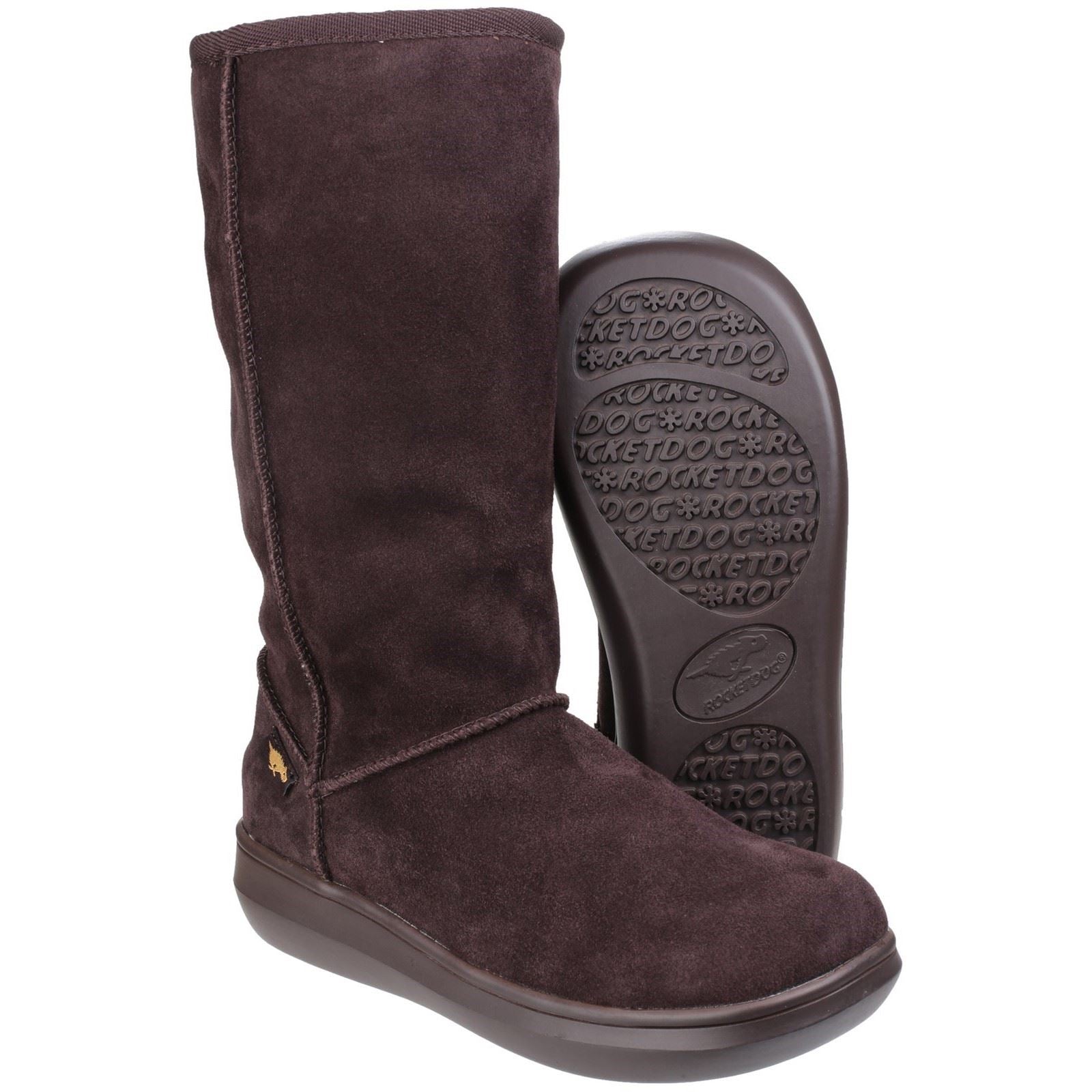 Rocket Dog Sugardaddy Bottes Pour Femmes En Daim Couleur Chocolat