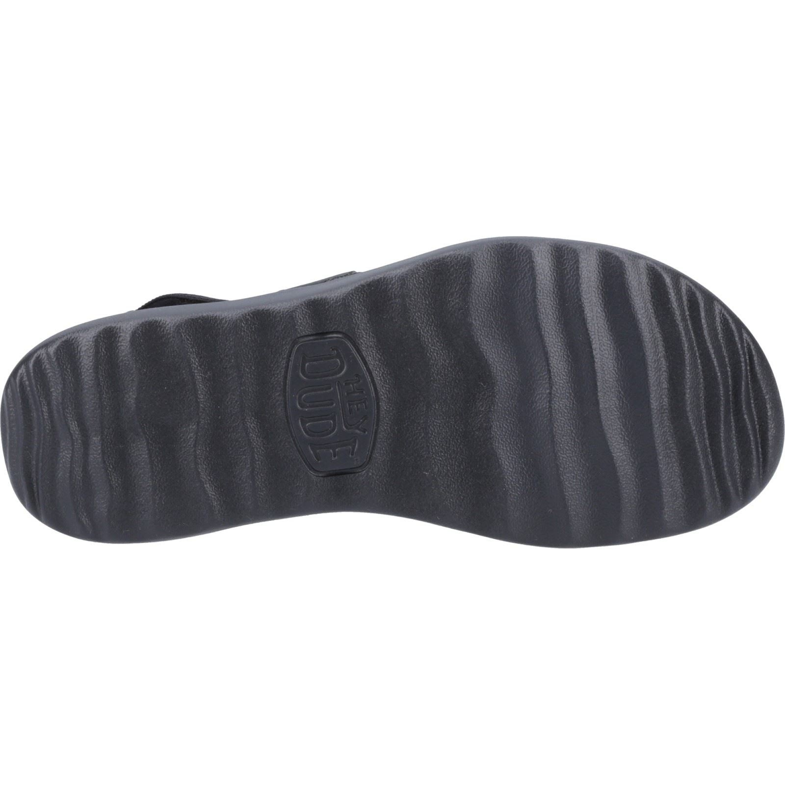 HEYDUDE Collins Mono Sport Sandales Noires Pour Femmes