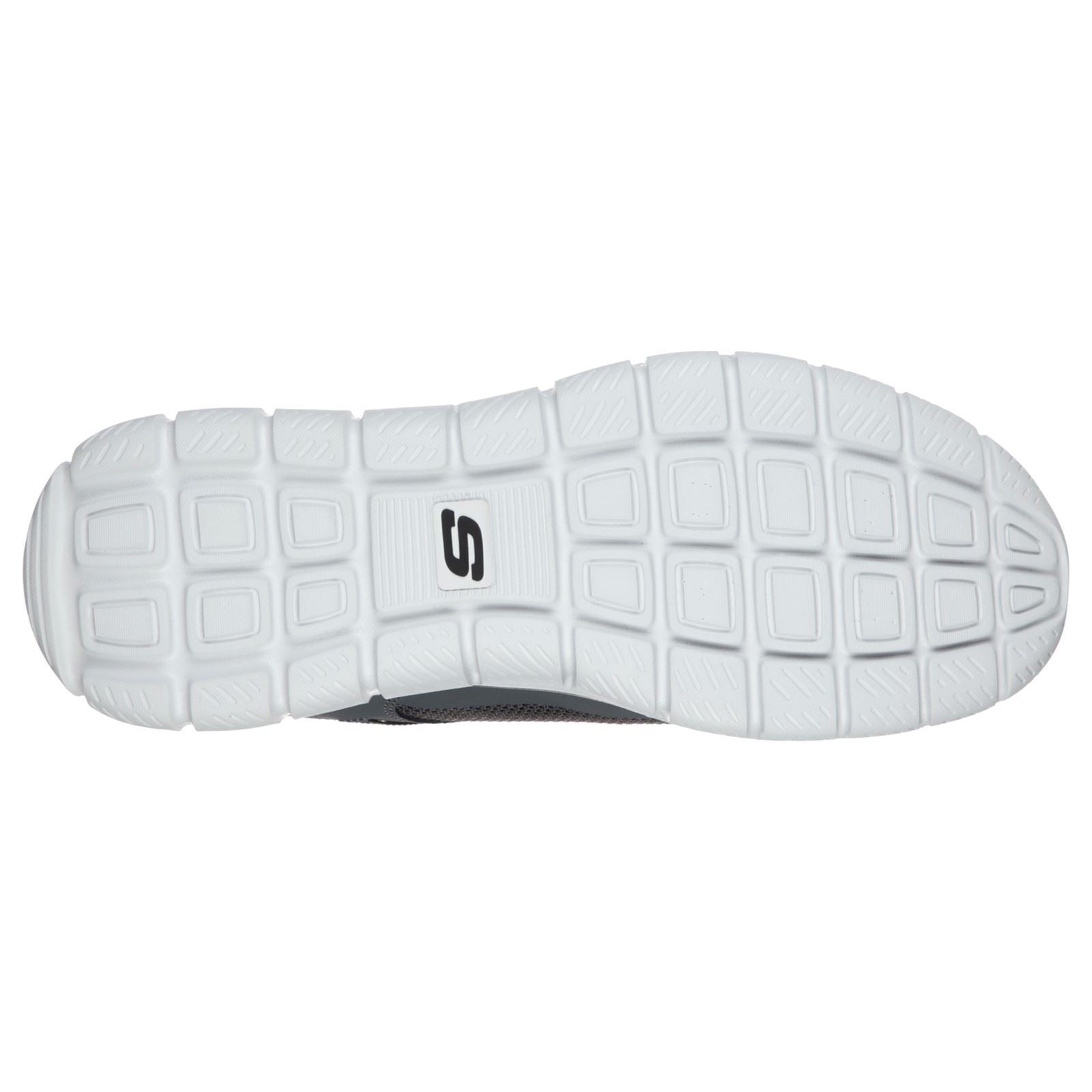 Skechers Track Knockhill Baskets Pour Hommes En Cuir Noir/Charbon