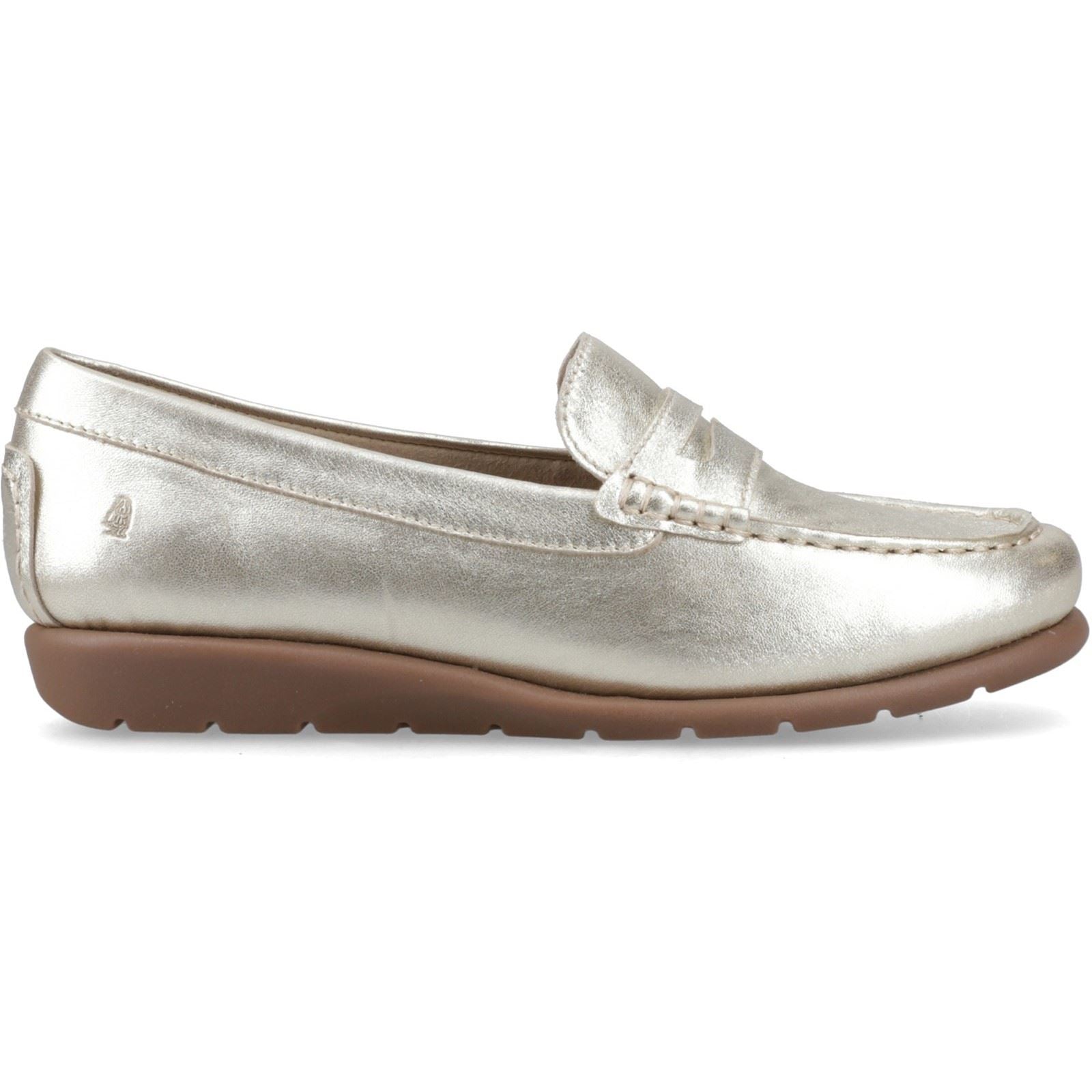 Hush Puppies Shelby Mocassins Dorés En Cuir Pour Femmes