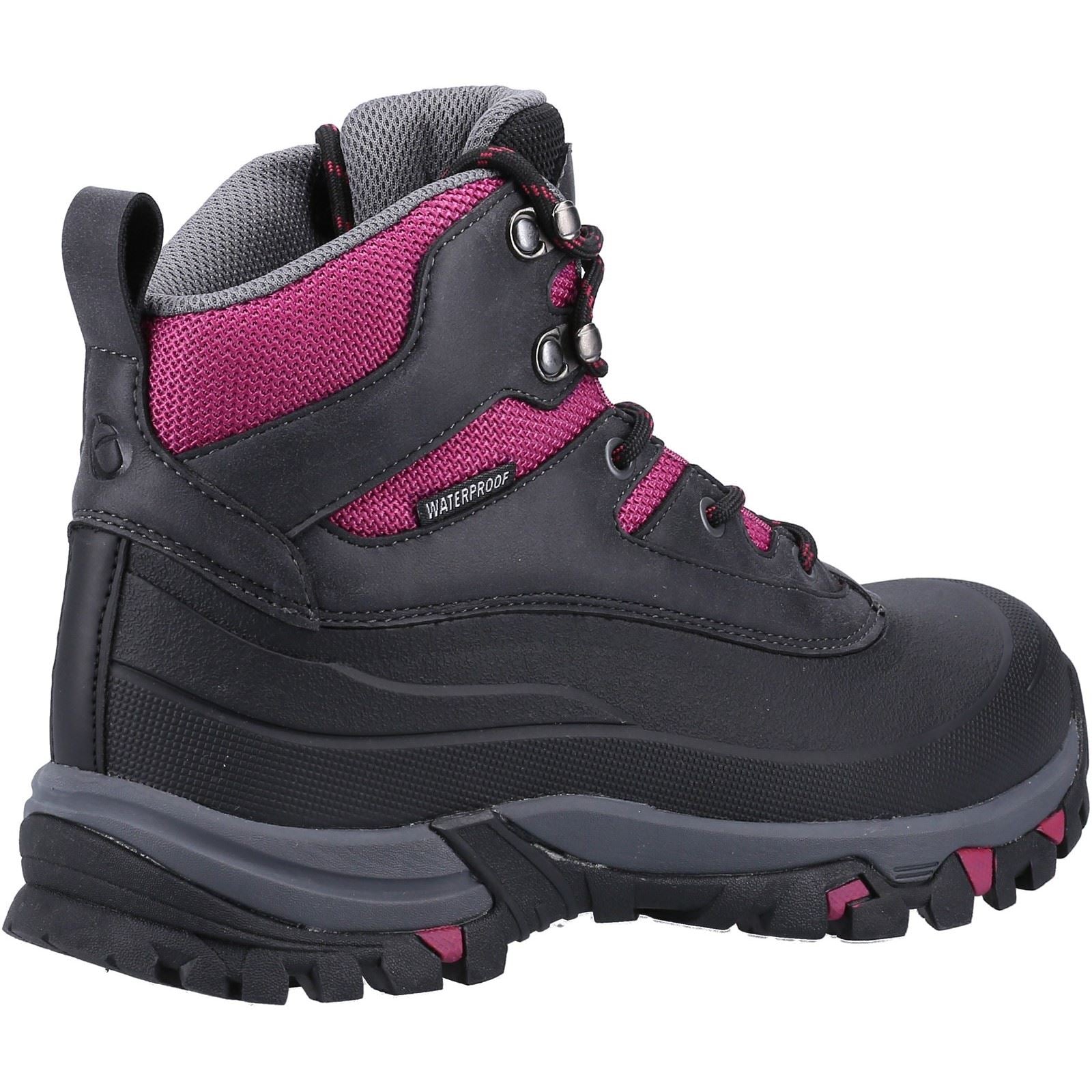 Cotswold Calmsden Bottes De Randonnée Pour Femmes En Caoutchouc Gris/rose.