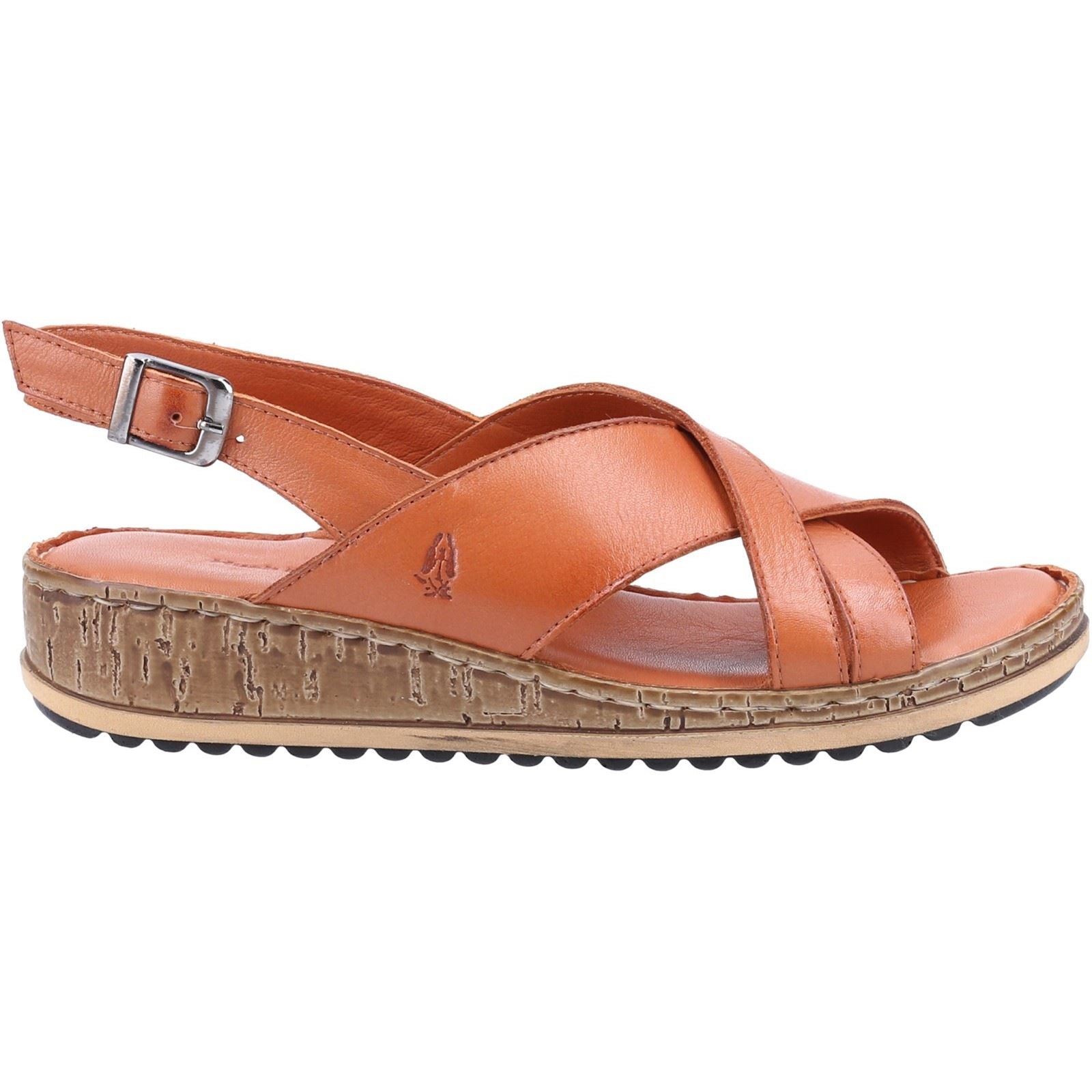 Hush Puppies Elena Sandales Compensées En Cuir Pour Femme, Couleur Beige