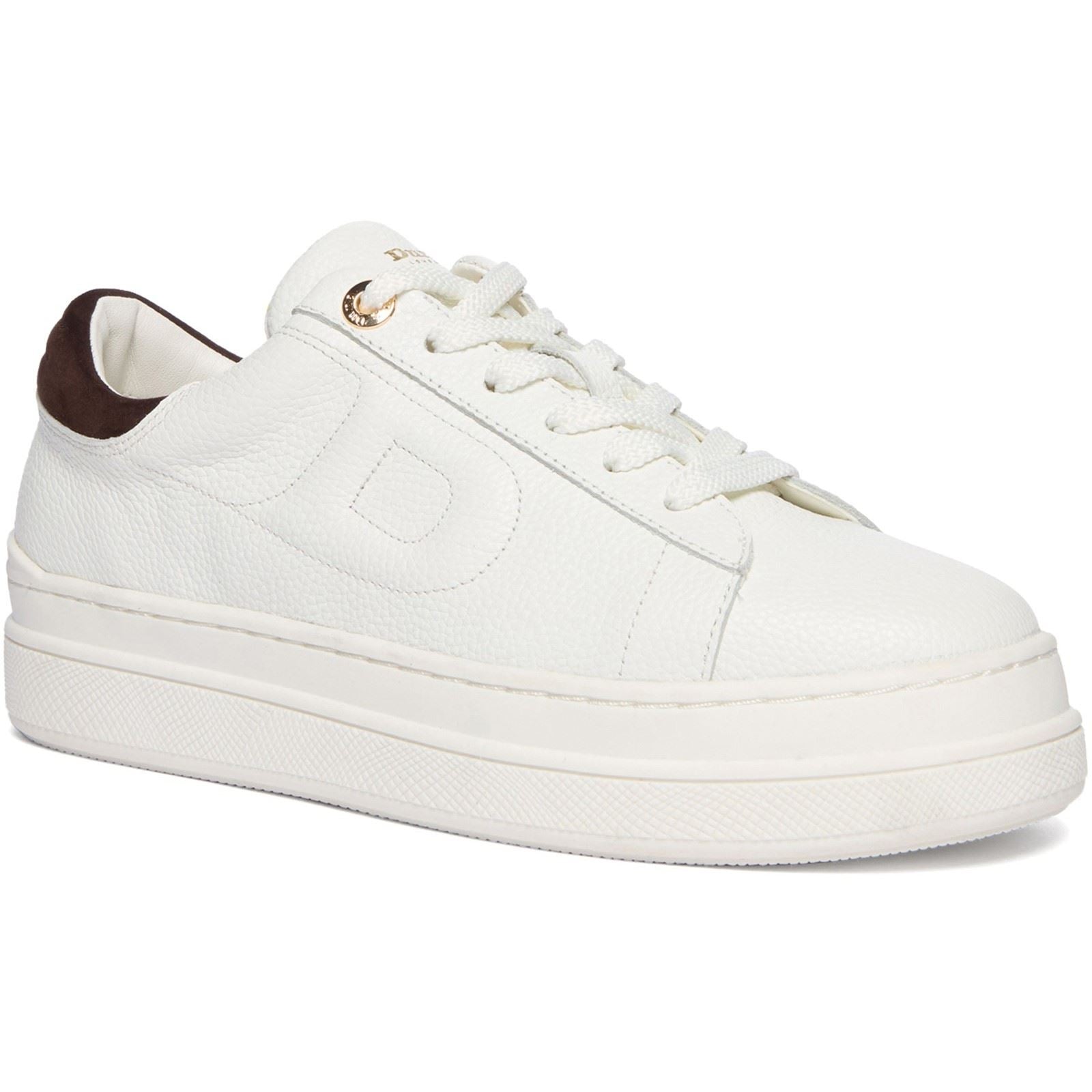 Dune Eden Baskets Blanches En Cuir Pour Femmes