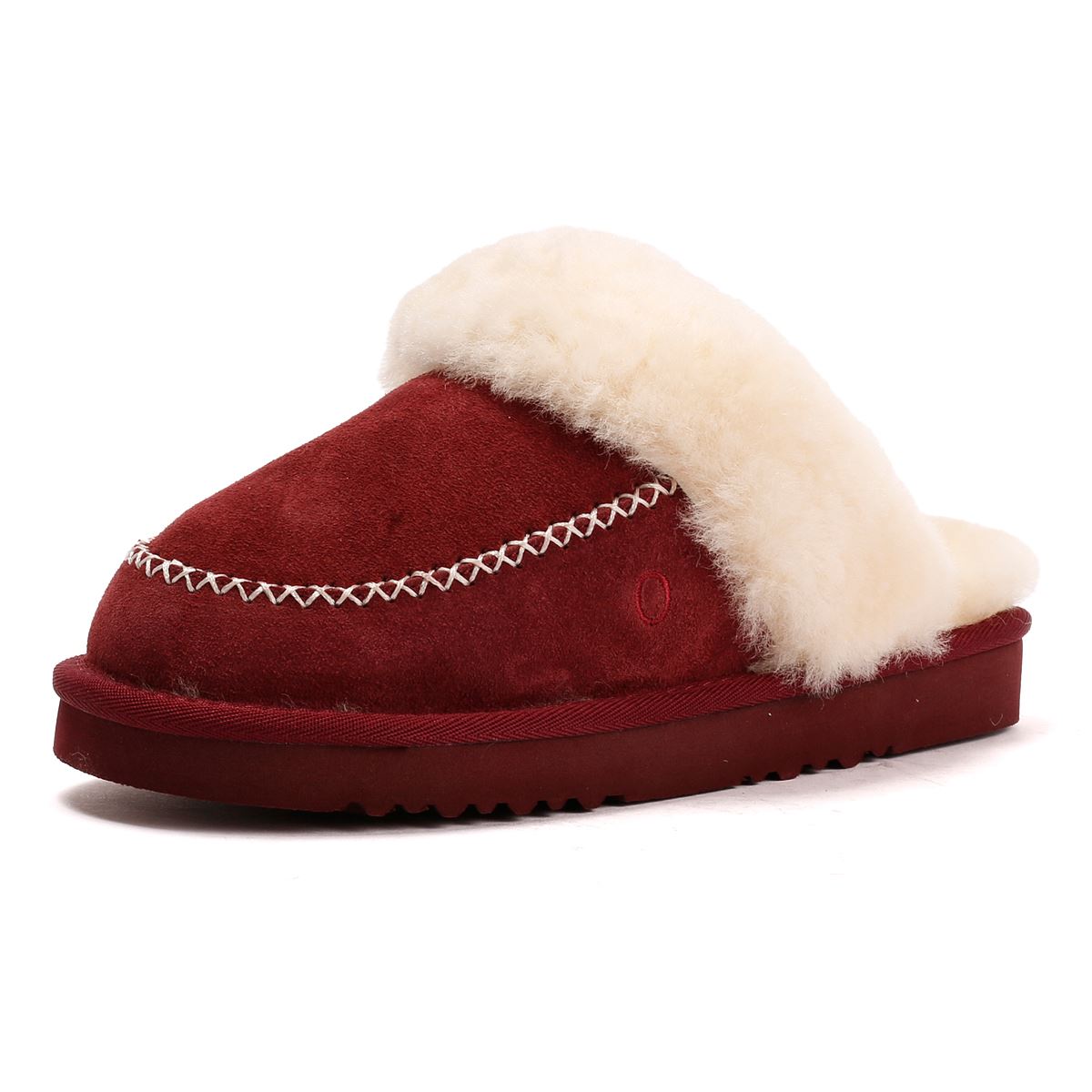 Osprey London The Celeste Chaussons Rouges En Suède Pour Femmes