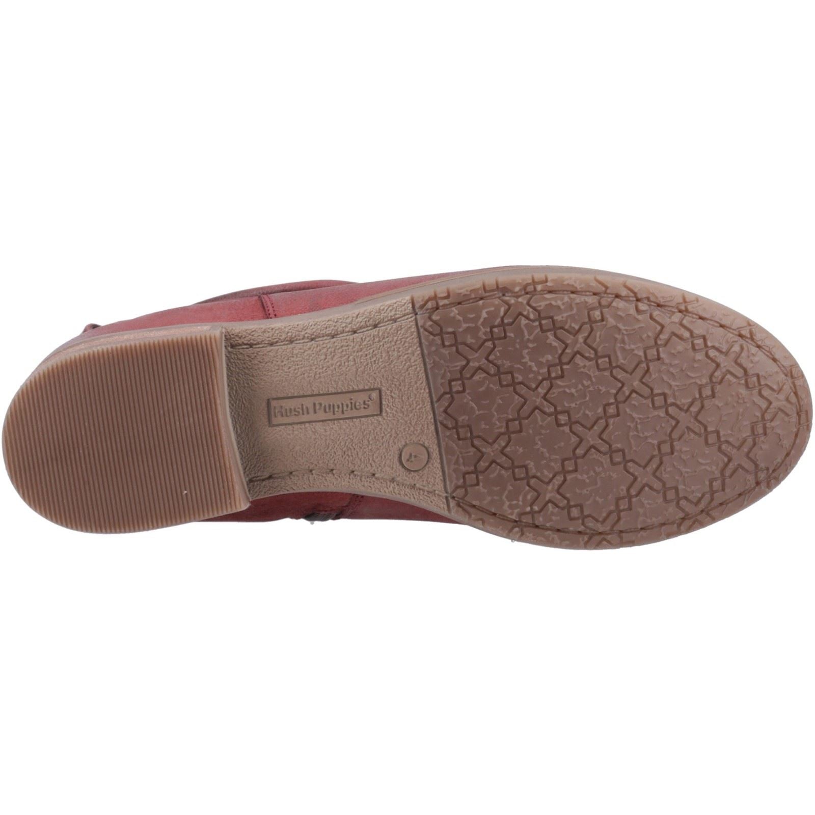 Hush Puppies Emilia Bottes Mi-mollet D'hiver En Cuir Bordeaux Pour Femme