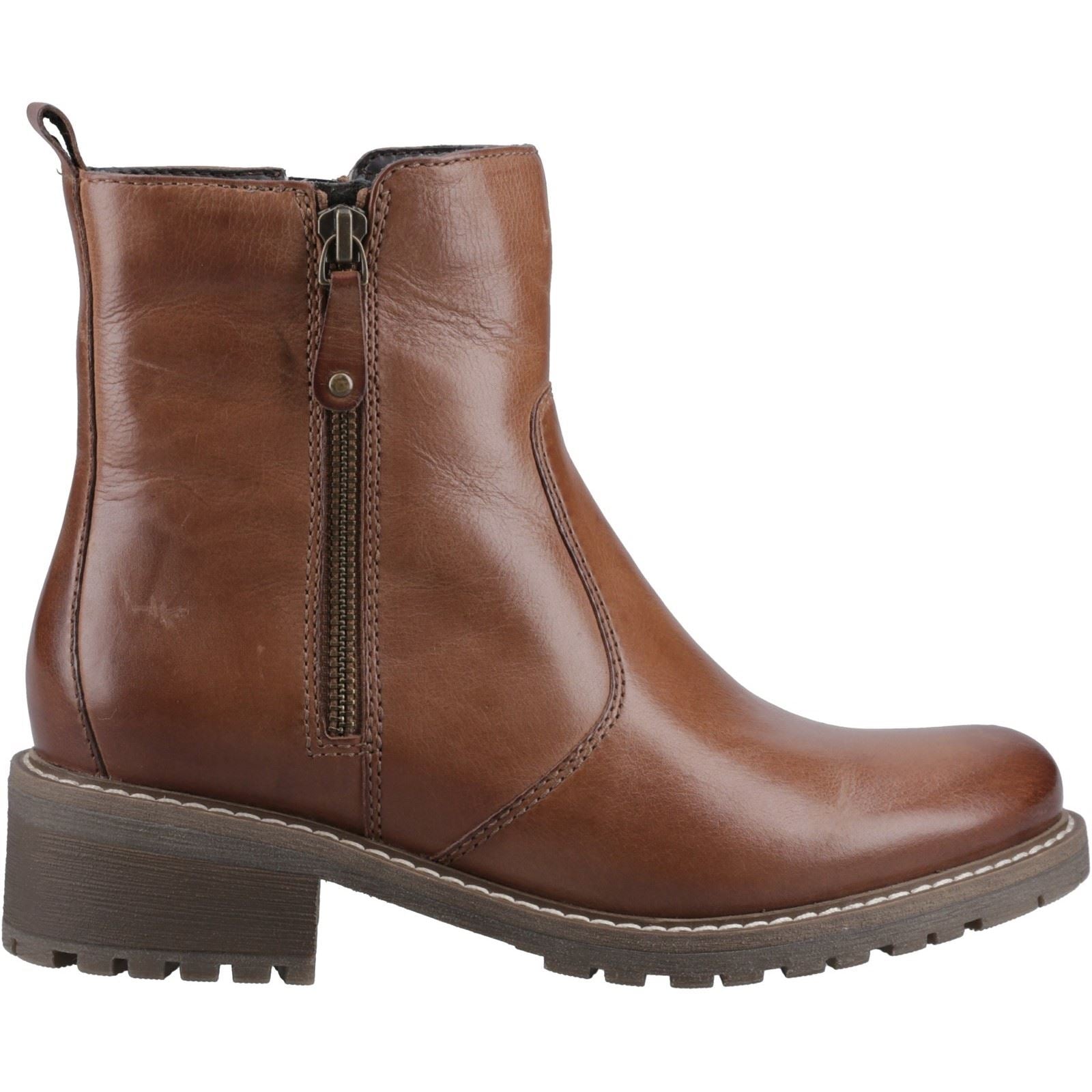 Hush Puppies Pippa Bottes En Cuir Pour Femmes Couleur Tan