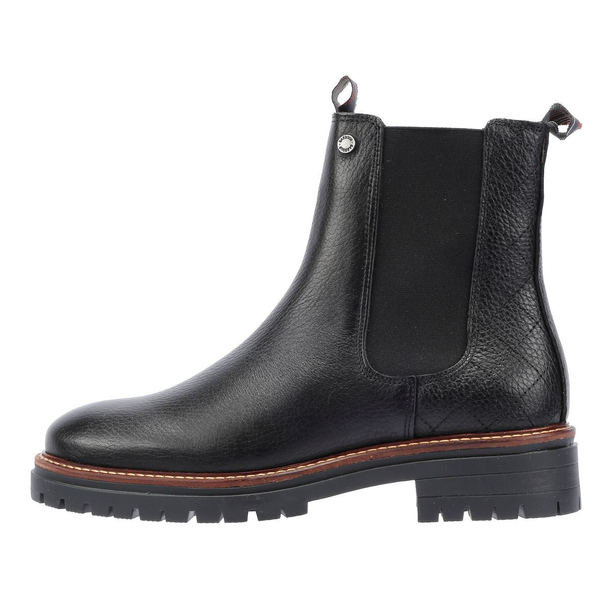 Barbour Evie Bottes Noires En Cuir Pour Femmes