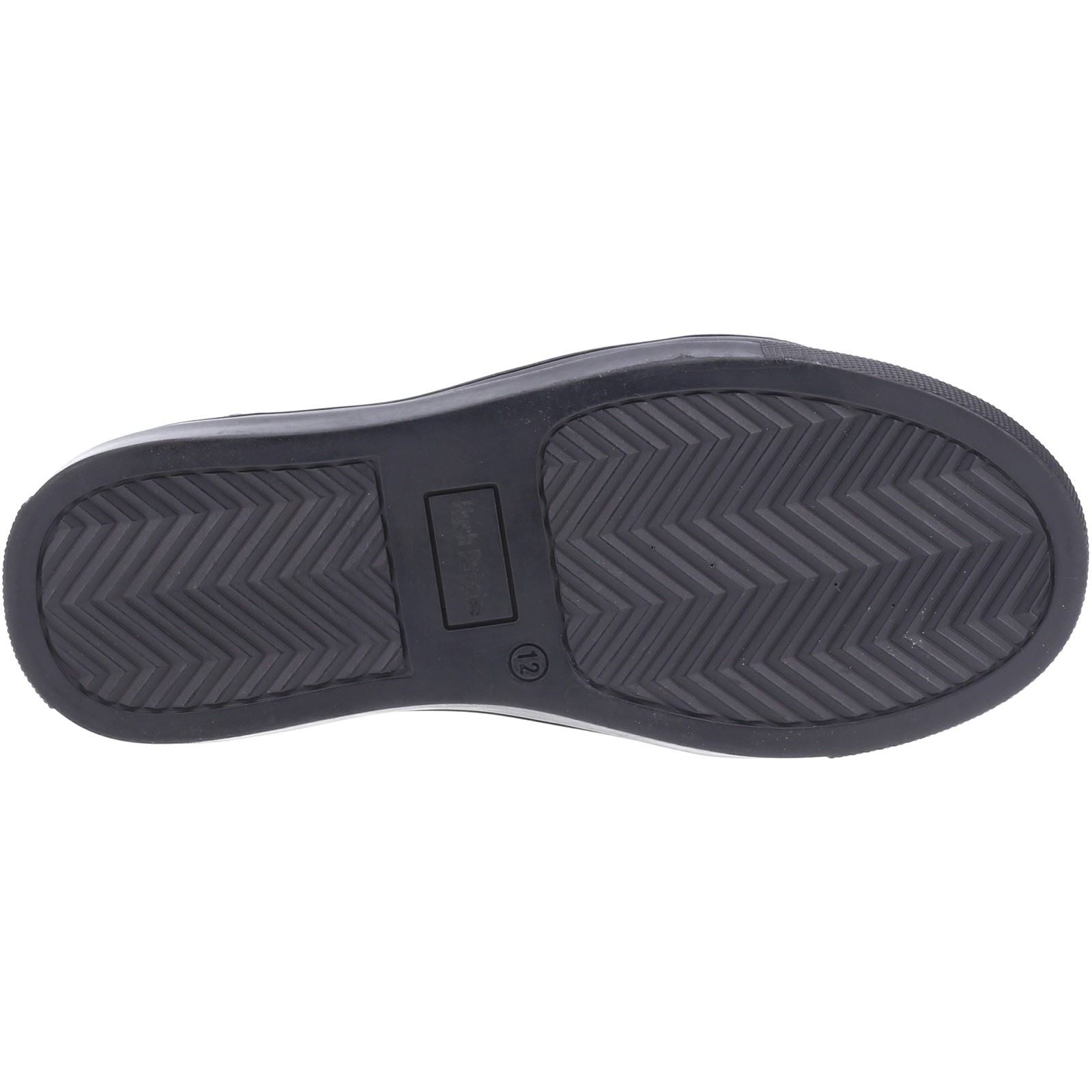 Hush Puppies Sam Junior Chaussures Noires Pour Garçons En Cuir À Lacets
